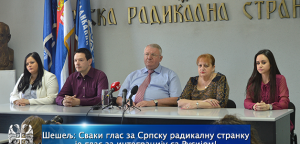 Šešelj: Svaki glas za Srpsku radikalnu stranku je glas za integraciju sa Rusijom!