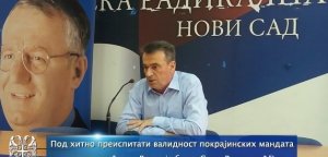 Pod hitno preispitati validnost pokrajinskih mandata grupe građana „Dosta je bilo-Saša Radulović“!