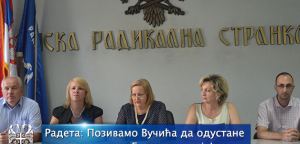 Radeta: Pozivamo Vučića da odustane od puta u Evropsku uniju!